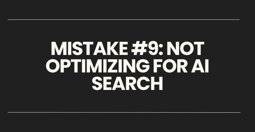 SEO Mistake #9