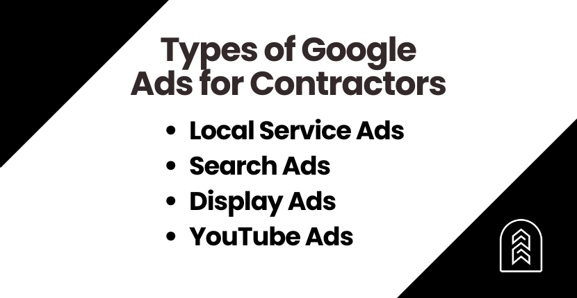 Types of Google Ads for Contractors