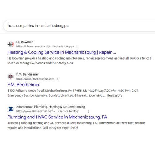 Traditional SEO Results for Contractors